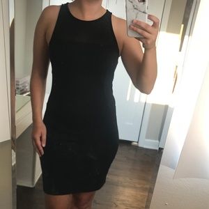 Sleeveless Sheer Panel Dress